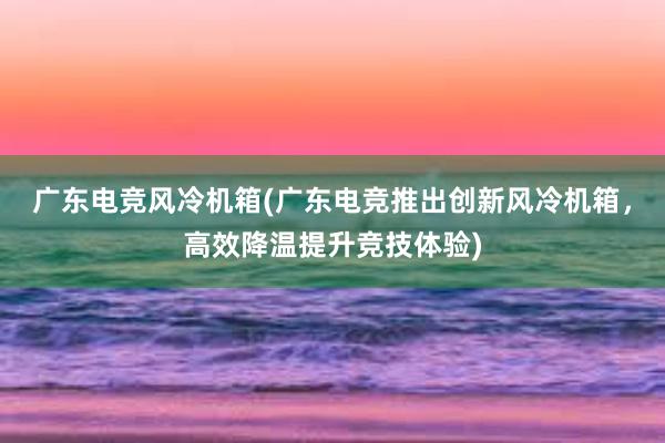 广东电竞风冷机箱(广东电竞推出创新风冷机箱，高效降温提升竞技体验)