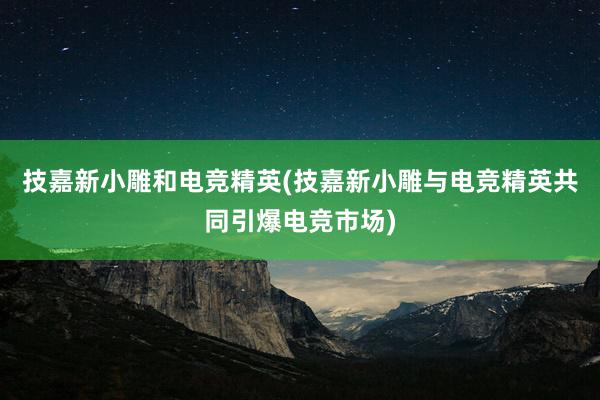 技嘉新小雕和电竞精英(技嘉新小雕与电竞精英共同引爆电竞市场)