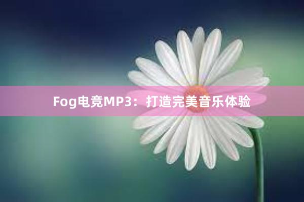 Fog电竞MP3：打造完美音乐体验