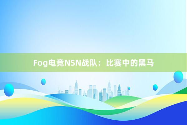 Fog电竞NSN战队：比赛中的黑马