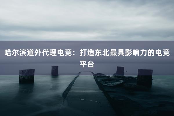 哈尔滨道外代理电竞：打造东北最具影响力的电竞平台