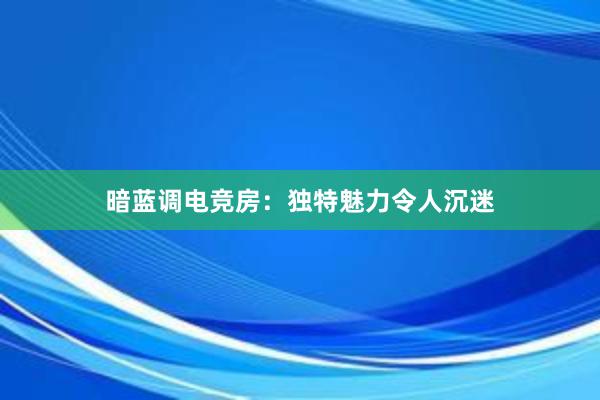 暗蓝调电竞房：独特魅力令人沉迷