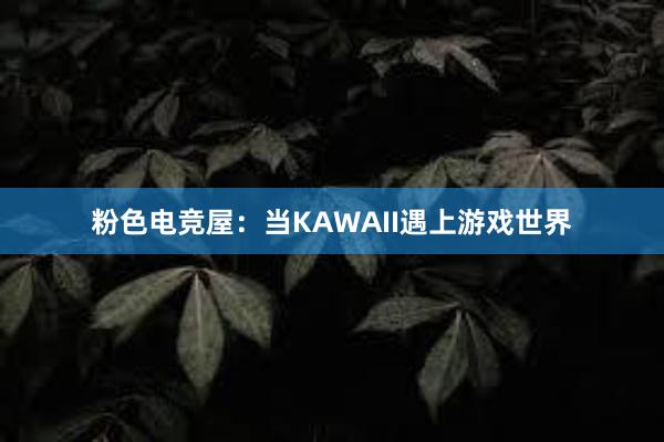 粉色电竞屋：当KAWAII遇上游戏世界